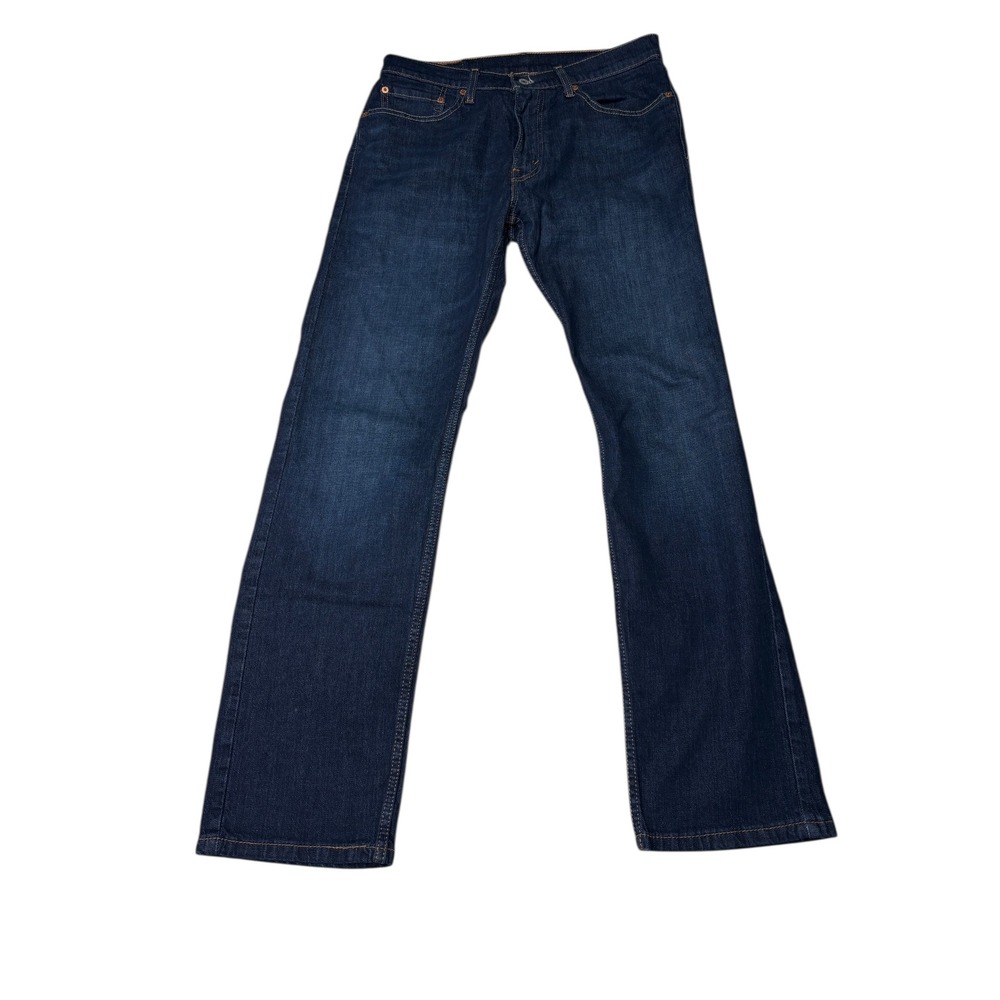 Levis 505 Regular Fit Mens Jeans W32 L32 Dark Wash Denim Comfort Stretch